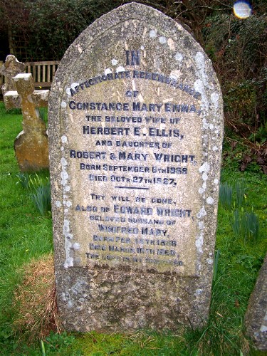Grave of edward wright and family